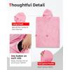 imageAbahub Surf Poncho Changing Robe with Hood Thick Quick Dry Microfiber Wetsuit Changing Towel for Surfing Beach Swim Outdoor Sports Men Women Absorbent Wearable Towel Cover UpGreyPink