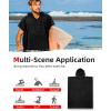 imageAbahub Surf Poncho Changing Robe with Hood Thick Quick Dry Microfiber Wetsuit Changing Towel for Surfing Beach Swim Outdoor Sports Men Women Absorbent Wearable Towel Cover UpGreyBlack