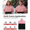 imageAbahub Surf Poncho Changing Robe with Hood Thick Quick Dry Microfiber Wetsuit Changing Towel for Surfing Beach Swim Outdoor Sports Men Women Absorbent Wearable Towel Cover UpGreyPinkBlack