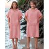 imageAbahub Surf Poncho Changing Robe with Hood Thick Quick Dry Microfiber Wetsuit Changing Towel for Surfing Beach Swim Outdoor Sports Men Women Absorbent Wearable Towel Cover UpGreyPink