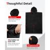 imageAbahub Surf Poncho Changing Robe with Hood Thick Quick Dry Microfiber Wetsuit Changing Towel for Surfing Beach Swim Outdoor Sports Men Women Absorbent Wearable Towel Cover UpGreyBlack