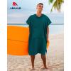 imageAbahub Surf Poncho Changing Robe with Hood Thick Quick Dry Microfiber Wetsuit Changing Towel for Surfing Beach Swim Outdoor Sports Men Women Absorbent Wearable Towel Cover UpGreySea Blue