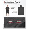 imageAbahub Surf Poncho Changing Robe with Hood Thick Quick Dry Microfiber Wetsuit Changing Towel for Surfing Beach Swim Outdoor Sports Men Women Absorbent Wearable Towel Cover UpGreyGrey