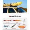 imageAbahub Soft Roof Rack Pads for Surfboard SUP Kayak Canoe Heavy Duty Universal Car Roof Racks System for Padle Boards Compatible with SUVs Sedans Hatchbacks 2Door or 4Door CarsBlack Use with Cross Bar