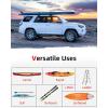 imageAbahub Soft Roof Rack Pads for Surfboard SUP Kayak Canoe Heavy Duty Universal Car Roof Racks System for Padle Boards Compatible with SUVs Sedans Hatchbacks 2Door or 4Door CarsBlack PE foam Use without Cross Bar