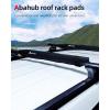 imageAbahub Soft Roof Rack Pads for Surfboard SUP Kayak Canoe Heavy Duty Universal Car Roof Racks System for Padle Boards Compatible with SUVs Sedans Hatchbacks 2Door or 4Door CarsBlack Use with Cross Bar
