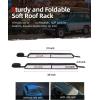 imageAbahub Soft Roof Rack Pads for Surfboard SUP Kayak Canoe Heavy Duty Universal Car Roof Racks System for Padle Boards Compatible with SUVs Sedans Hatchbacks 2Door or 4Door CarsWhite EVA foam Use without Cross Bar