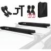 imageAbahub Soft Roof Rack Pads for Surfboard SUP Kayak Canoe Heavy Duty Universal Car Roof Racks System for Padle Boards Compatible with SUVs Sedans Hatchbacks 2Door or 4Door CarsBlack Use with Cross Bar