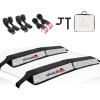 imageAbahub Soft Roof Rack Pads for Surfboard SUP Kayak Canoe Heavy Duty Universal Car Roof Racks System for Padle Boards Compatible with SUVs Sedans Hatchbacks 2Door or 4Door CarsWhite EVA foam Use without Cross Bar