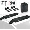 imageAbahub Soft Roof Rack Pads for Surfboard SUP Kayak Canoe Heavy Duty Universal Car Roof Racks System for Padle Boards Compatible with SUVs Sedans Hatchbacks 2Door or 4Door CarsBlack PE foam Use without Cross Bar