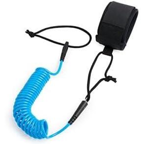 imageAbahub Premium Coil SUP Leash 10 ft Coiled Paddle Board Leashes 72mm Thick Legrope Strap for Longboard Surfboards Standup Paddleboards iSUP Replacement Leg Rope 8 Colorsblue lite