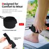 imageAbahub Premium Coil SUP Leash 10 ft Coiled Paddle Board Leashes 72mm Thick Legrope Strap for Longboard Surfboards Standup Paddleboards iSUP Replacement Leg Rope 8 Colorsblack clear core lite