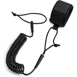 imageAbahub Premium Coil SUP Leash 10 ft Coiled Paddle Board Leashes 72mm Thick Legrope Strap for Longboard Surfboards Standup Paddleboards iSUP Replacement Leg Rope 8 Colorsblack lite