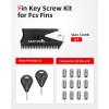 imageAbahub Surfboard Fin Key Screws Kit for FuturesFCS Fins with Surf Wax Comb ampamp 2 Extra Keys and ScrewsFor FCSBlack