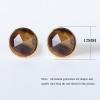 imageAbahub Earstuds faceted round 12mm cabochon fancy fashion