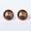 imageAbahub Earstuds faceted round 12mm cabochon fancy fashion