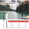 imageAbahub Kayak Paddle 905 Inches Kayaking Oars for Boating Canoeing with Free Paddle Leash Aluminum Alloy Shaft BlackBlueGreenOrangeYellow Plastic Bladeswhite