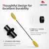 imageAbahub Kayak Paddle 905 Inches Kayaking Oars for Boating Canoeing with Free Paddle Leash Aluminum Alloy Shaft BlackBlueGreenOrangeYellow Plastic BladesGradient Yellow Print