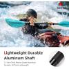 imageAbahub Kayak Paddle 905 Inches Kayaking Oars for Boating Canoeing with Free Paddle Leash Aluminum Alloy Shaft BlackBlueGreenOrangeYellow Plastic Bladesteal