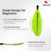imageAbahub Kayak Paddle 905 Inches Kayaking Oars for Boating Canoeing with Free Paddle Leash Aluminum Alloy Shaft BlackBlueGreenOrangeYellow Plastic Bladesgreen
