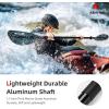 imageAbahub Kayak Paddle 905 Inches Kayaking Oars for Boating Canoeing with Free Paddle Leash Aluminum Alloy Shaft BlackBlueGreenOrangeYellow Plastic BladesBlack Honeycomb Print