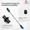imageAbahub Kayak Paddle 905 Inches Kayaking Oars for Boating Canoeing with Free Paddle Leash Aluminum Alloy Shaft BlackBlueGreenOrangeYellow Plastic BladesBlack Honeycomb Print