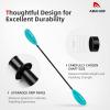 imageAbahub Kayak Paddle 905 Inches Kayaking Oars for Boating Canoeing with Free Paddle Leash Aluminum Alloy Shaft BlackBlueGreenOrangeYellow Plastic Bladesteal