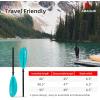 imageAbahub Kayak Paddle 905 Inches Kayaking Oars for Boating Canoeing with Free Paddle Leash Aluminum Alloy Shaft BlackBlueGreenOrangeYellow Plastic Bladesteal