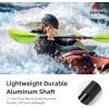 imageAbahub Kayak Paddle 905 Inches Kayaking Oars for Boating Canoeing with Free Paddle Leash Aluminum Alloy Shaft BlackBlueGreenOrangeYellow Plastic Bladesgreen