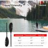 imageAbahub Kayak Paddle 905 Inches Kayaking Oars for Boating Canoeing with Free Paddle Leash Aluminum Alloy Shaft BlackBlueGreenOrangeYellow Plastic Bladesblack