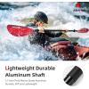 imageAbahub Kayak Paddle 905 Inches Kayaking Oars for Boating Canoeing with Free Paddle Leash Aluminum Alloy Shaft BlackBlueGreenOrangeYellow Plastic BladesGradient Pink Print