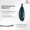 imageAbahub Kayak Paddle 905 Inches Kayaking Oars for Boating Canoeing with Free Paddle Leash Aluminum Alloy Shaft BlackBlueGreenOrangeYellow Plastic BladesBlack Honeycomb Print
