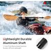 imageAbahub Kayak Paddle 905 Inches Kayaking Oars for Boating Canoeing with Free Paddle Leash Aluminum Alloy Shaft BlackBlueGreenOrangeYellow Plastic BladesWood Print