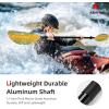 imageAbahub Kayak Paddle 905 Inches Kayaking Oars for Boating Canoeing with Free Paddle Leash Aluminum Alloy Shaft BlackBlueGreenOrangeYellow Plastic BladesGradient Yellow Print