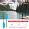 imageAbahub Kayak Paddle 905 Inches Kayaking Oars for Boating Canoeing with Free Paddle Leash Aluminum Alloy Shaft BlackBlueGreenOrangeYellow Plastic Bladesblue