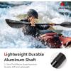 imageAbahub Kayak Paddle 905 Inches Kayaking Oars for Boating Canoeing with Free Paddle Leash Aluminum Alloy Shaft BlackBlueGreenOrangeYellow Plastic Bladesblack