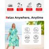 imageAbahub Light Surf Poncho for Adults Quick Dry Microfiber Towel with Hood Compact Packable Cover Up Thick Yet Portable Beach Swim Changing Robe L Green Turtle ZipperedGreen Turtle Zippered