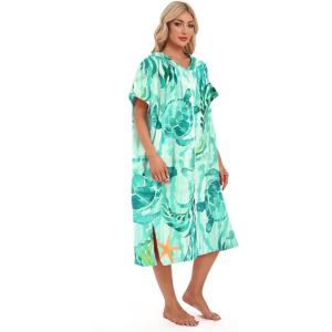 imageAbahub Light Surf Poncho for Adults Quick Dry Microfiber Towel with Hood Compact Packable Cover Up Thick Yet Portable Beach Swim Changing Robe L Green Turtle ZipperedGreen Turtle Zippered