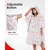 imageAbahub Surf Poncho Men ampamp Women Towel Poncho Adult with Hood Thick Quick Dry Changing Poncho Towel Microfiber Wearable Cover Up for Surfing Beach Swim  Absorbent Changing Towel L Green TurtlePink Flower