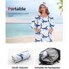 imageAbahub Surf Poncho Men ampamp Women Towel Poncho Adult with Hood Thick Quick Dry Changing Poncho Towel Microfiber Wearable Cover Up for Surfing Beach Swim  Absorbent Changing Towel L Green TurtleBlue Whale