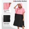 imageAbahub Surf Poncho Men ampamp Women Towel Poncho Adult with Hood Thick Quick Dry Changing Poncho Towel Microfiber Wearable Cover Up for Surfing Beach Swim  Absorbent Changing Towel L Green TurtlePinkBlack