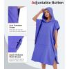 imageAbahub Surf Poncho Men ampamp Women Towel Poncho Adult with Hood Thick Quick Dry Changing Poncho Towel Microfiber Wearable Cover Up for Surfing Beach Swim  Absorbent Changing Towel L Green TurtlePurple