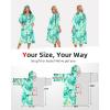 imageAbahub Surf Poncho Men ampamp Women Towel Poncho Adult with Hood Thick Quick Dry Changing Poncho Towel Microfiber Wearable Cover Up for Surfing Beach Swim  Absorbent Changing Towel L Green TurtleGreen Turtle Zippered