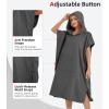 imageAbahub Surf Poncho Men ampamp Women Towel Poncho Adult with Hood Thick Quick Dry Changing Poncho Towel Microfiber Wearable Cover Up for Surfing Beach Swim  Absorbent Changing Towel L Green TurtleGrey