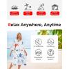 imageAbahub Surf Poncho Men ampamp Women Towel Poncho Adult with Hood Thick Quick Dry Changing Poncho Towel Microfiber Wearable Cover Up for Surfing Beach Swim  Absorbent Changing Towel L Green TurtleWhite Seabed Zippered
