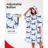 imageAbahub Surf Poncho Men ampamp Women Towel Poncho Adult with Hood Thick Quick Dry Changing Poncho Towel Microfiber Wearable Cover Up for Surfing Beach Swim  Absorbent Changing Towel L Green TurtleBlue Whale