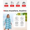imageAbahub Surf Poncho Men ampamp Women Towel Poncho Adult with Hood Thick Quick Dry Changing Poncho Towel Microfiber Wearable Cover Up for Surfing Beach Swim  Absorbent Changing Towel L Green TurtleBlue Flower