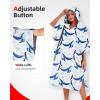 imageAbahub Surf Poncho Men ampamp Women Towel Poncho Adult with Hood Thick Quick Dry Changing Poncho Towel Microfiber Wearable Cover Up for Surfing Beach Swim  Absorbent Changing Towel L Green TurtleBlue Whale