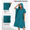 imageAbahub Surf Poncho Men ampamp Women Towel Poncho Adult with Hood Thick Quick Dry Changing Poncho Towel Microfiber Wearable Cover Up for Surfing Beach Swim  Absorbent Changing Towel L Green TurtleDark Green