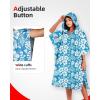 imageAbahub Surf Poncho Men ampamp Women Towel Poncho Adult with Hood Thick Quick Dry Changing Poncho Towel Microfiber Wearable Cover Up for Surfing Beach Swim  Absorbent Changing Towel L Green TurtleBlue Flower